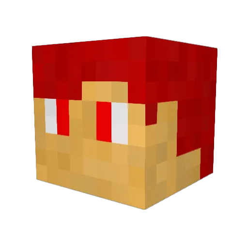 LePouletDeMacron Minecraft avatar head, 3D render