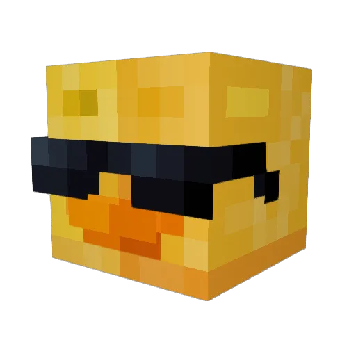 LePoussin_ Minecraft avatar head, 3D render