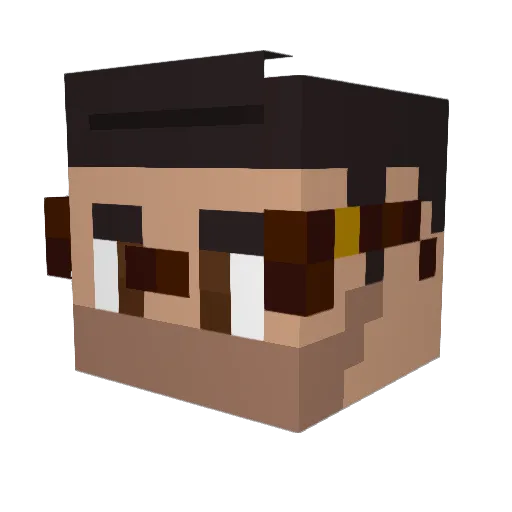LePresto Minecraft avatar head, 3D render