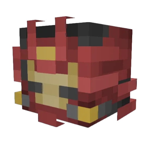 LePtitMen Minecraft avatar head, 3D render
