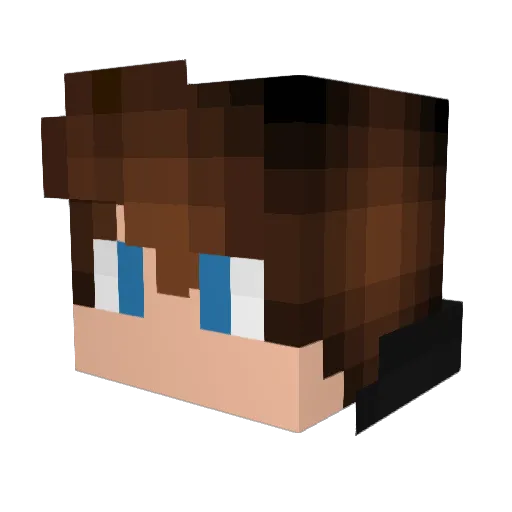 LePtitPat Minecraft avatar head, 3D render