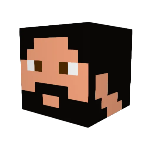 LeR3B3L Minecraft avatar head, 3D render