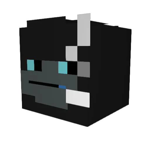 LeRatioFou Minecraft avatar head, 3D render