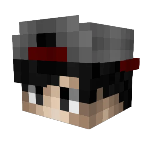 LeRayjin Minecraft avatar head, 3D render