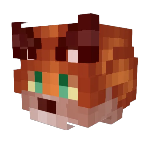 LeRenardSubtil13 Minecraft avatar head, 3D render