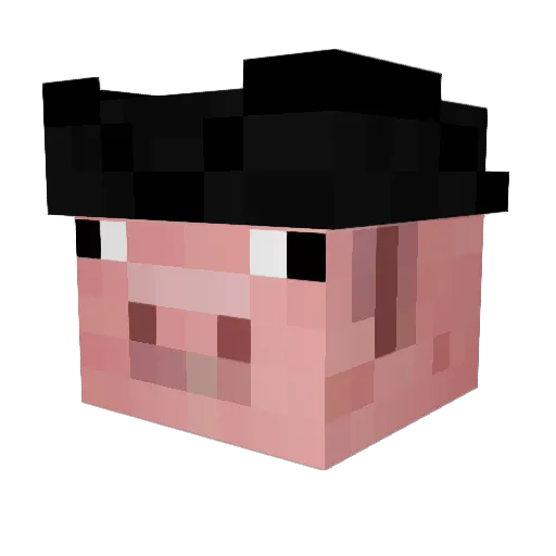LeReyes Minecraft avatar head, 3D render