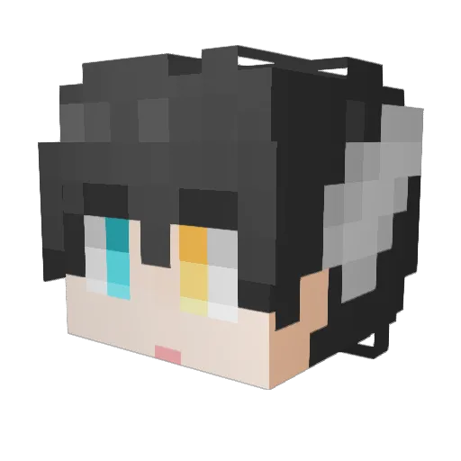 LeRiNyang Minecraft avatar head, 3D render