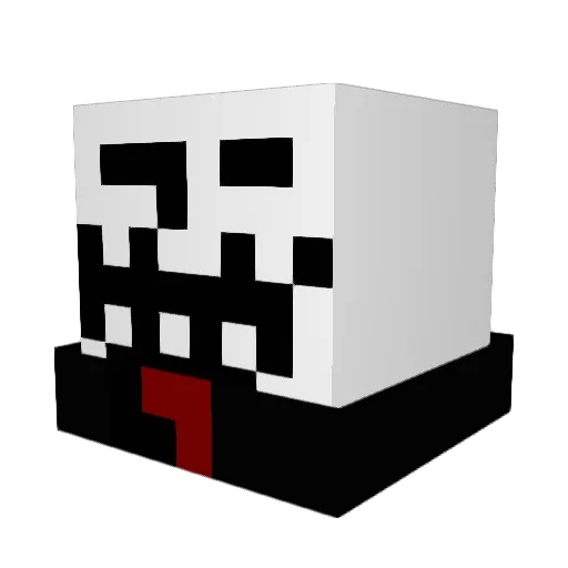LeRiddle Minecraft avatar head, 3D render