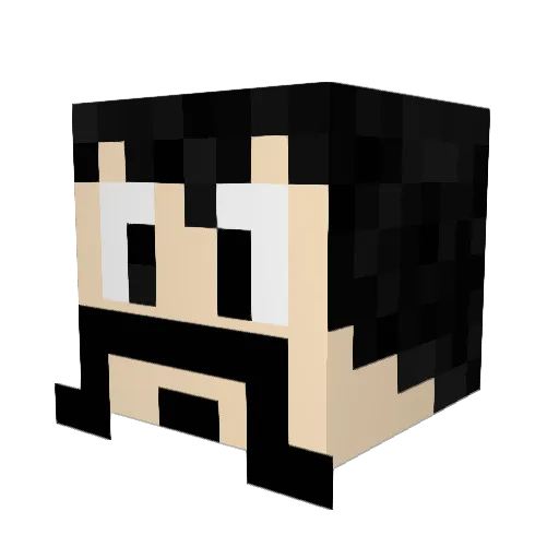 LeRocks1 Minecraft avatar head, 3D render