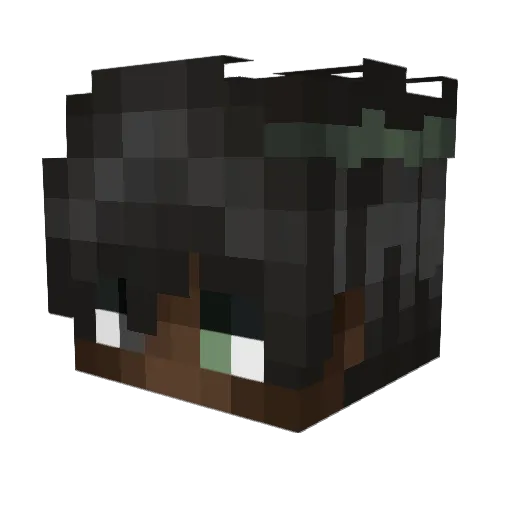 LeRroFs Minecraft avatar head, 3D render