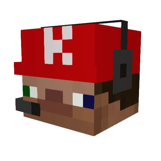 LeSaintScroomy_ Minecraft avatar head, 3D render