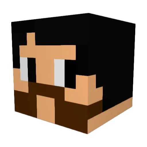 LeShuan Minecraft avatar head, 3D render