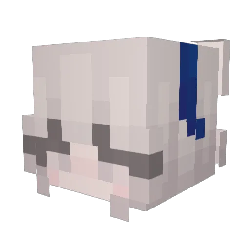 LeSideways Minecraft avatar head, 3D render