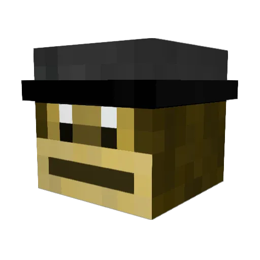 LeSingeuuuh Minecraft avatar head, 3D render