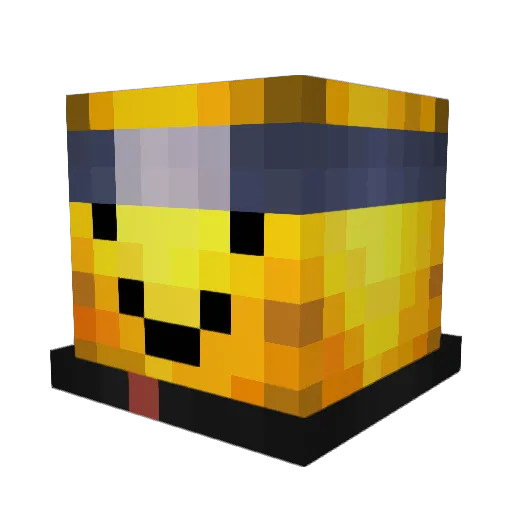 LeSomnolent Minecraft avatar head, 3D render