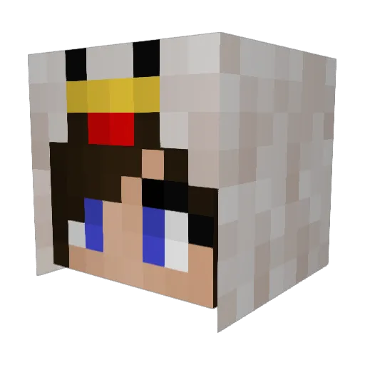 LeSparks Minecraft avatar head, 3D render