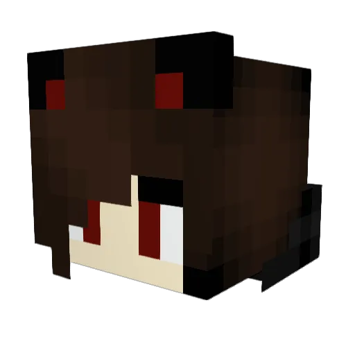 LeSpectreRouge Minecraft avatar head, 3D render
