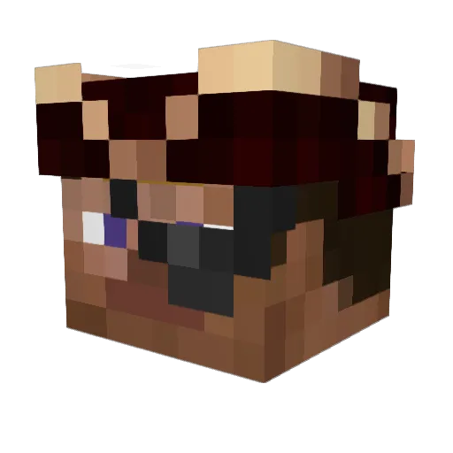 LeSpinner Minecraft avatar head, 3D render