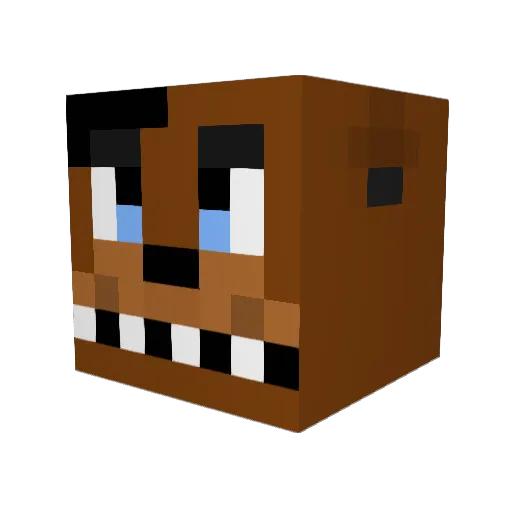 LeTCHE19 Minecraft avatar head, 3D render