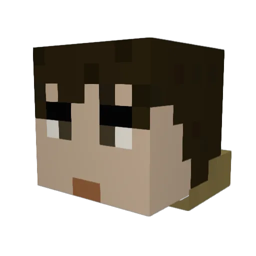 LeTemplier91 Minecraft avatar head, 3D render