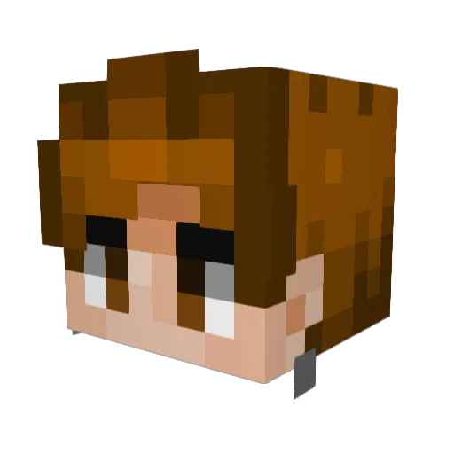 LeThePeachy Minecraft avatar head, 3D render