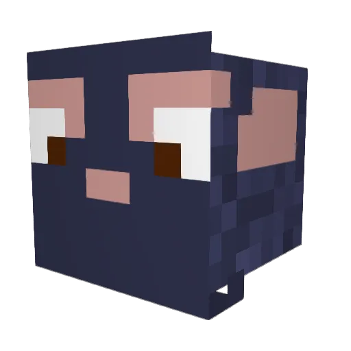 LeTinyChef Minecraft avatar head, 3D render