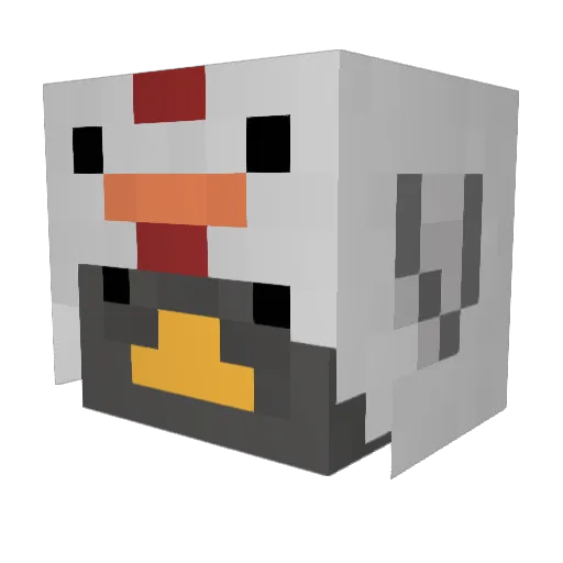 LeTrigger Minecraft avatar head, 3D render