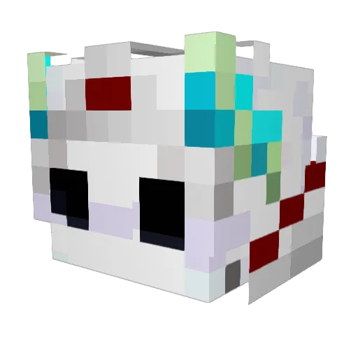 LeTrolleur360 Minecraft avatar head, 3D render
