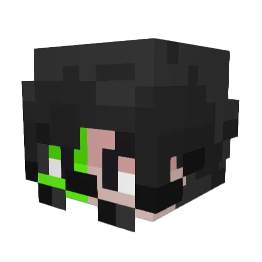 LeTrunk Minecraft avatar head, 3D render