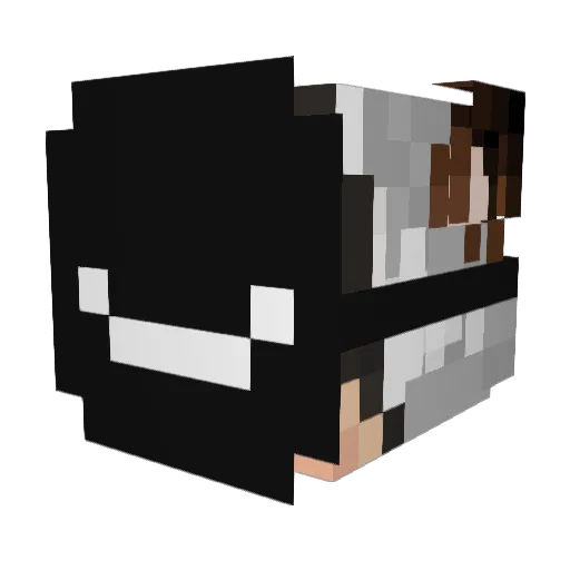 LeUpeur Minecraft avatar head, 3D render