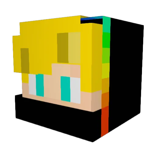 LeVraiProkiller Minecraft avatar head, 3D render