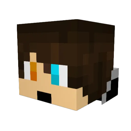 LeW0lfYT Minecraft avatar head, 3D render