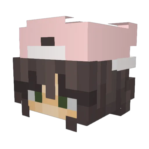 LeWife Minecraft avatar head, 3D render