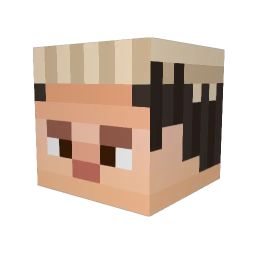 LeWilli07 Minecraft avatar head, 3D render