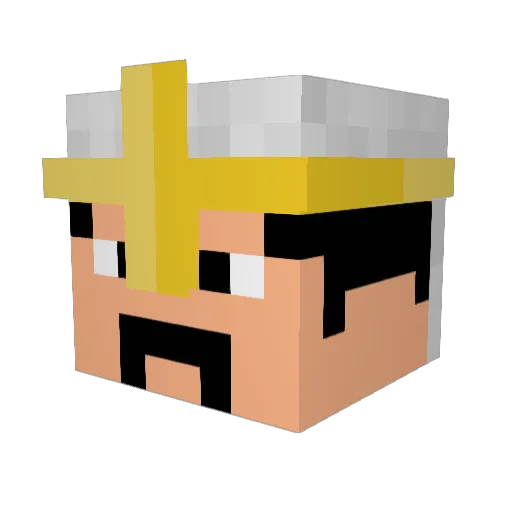 LeWolffy Minecraft avatar head, 3D render
