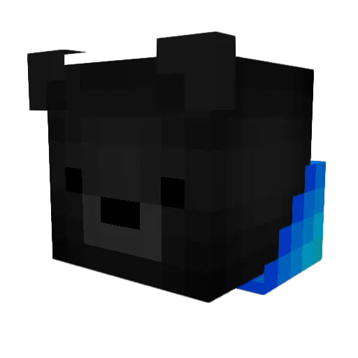 LeWolfo Minecraft avatar head, 3D render