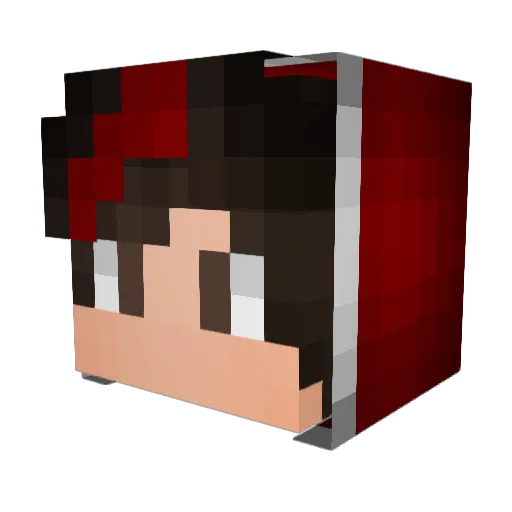 LeXioos Minecraft avatar head, 3D render