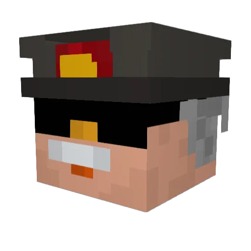 LeZarnosus Minecraft avatar head, 3D render