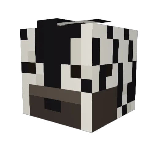 LeZebra Minecraft avatar head, 3D render