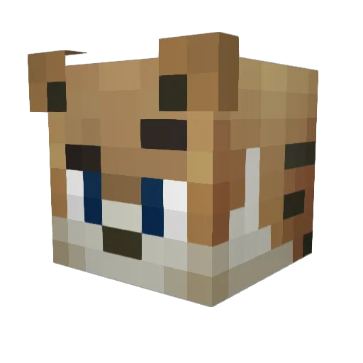 LeZigi Minecraft avatar head, 3D render