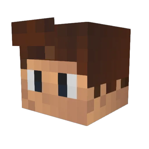 LeZonie Minecraft avatar head, 3D render
