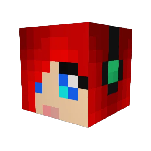 Le_Angel Minecraft avatar head, 3D render