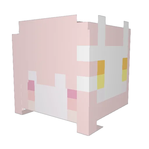 Le_Cake Minecraft avatar head, 3D render