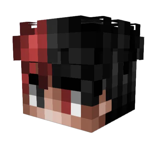 Le_Chaton_Fat Minecraft avatar head, 3D render