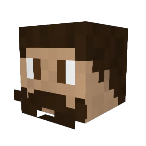Le_Clavier Minecraft avatar head, 3D render