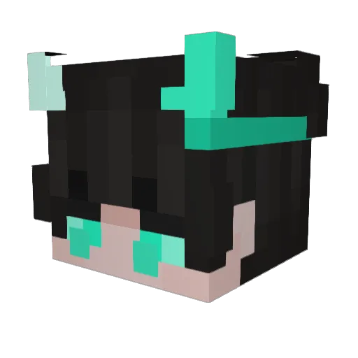 Le_Kaito Minecraft avatar head, 3D render