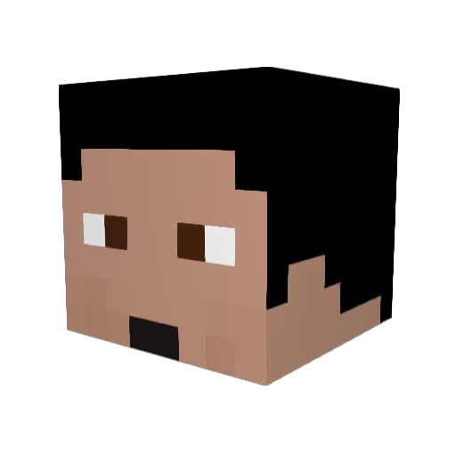 Le_LGM Minecraft avatar head, 3D render