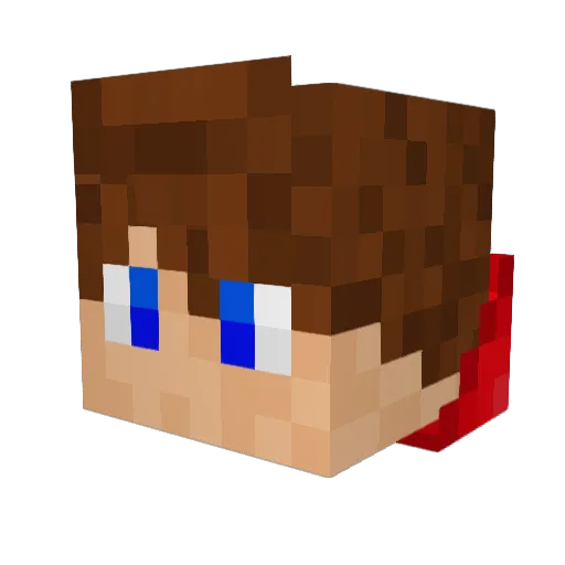 Le_Majun Minecraft avatar head, 3D render