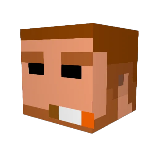 Le_Maraud Minecraft avatar head, 3D render