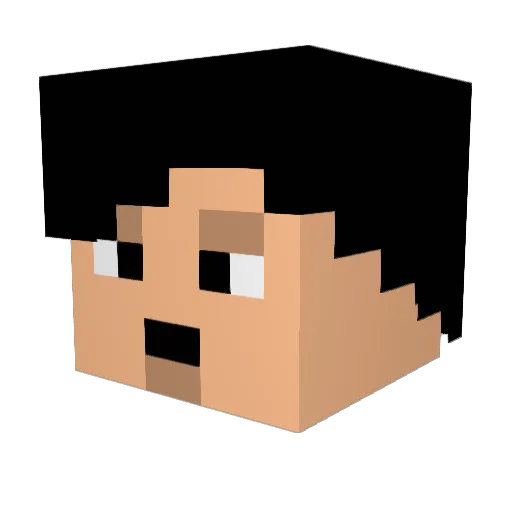 Le_Mendoza Minecraft avatar head, 3D render